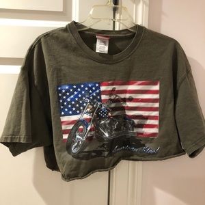 crop top with American design